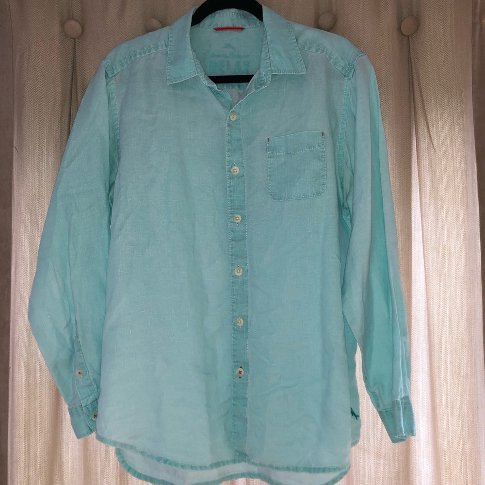 Tommy Bahama Linen Long Sleeve Shirt Men’s Medium